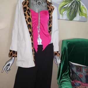 Fashion Nova Leopard Print Blazer